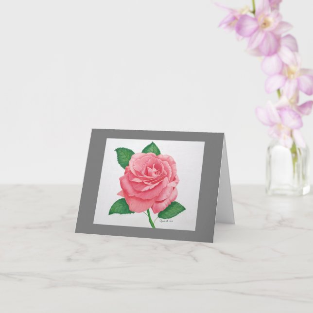 Rosa Passion inspiration Note Card Kort (Orkide)