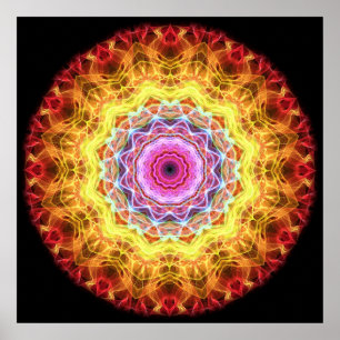 Rosa Passion kaleidoskop Poster