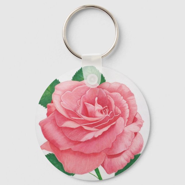Rosa Passion Keychain Nyckelring (Framsida)