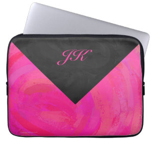 Rosa Passion Monogram Laptop Sleeve