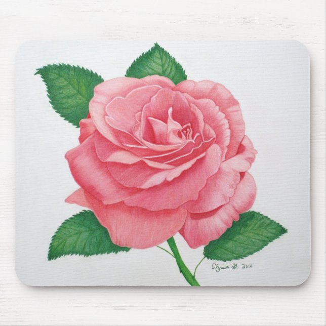 Rosa Passion Mousepad Musmatta (Framsidan)