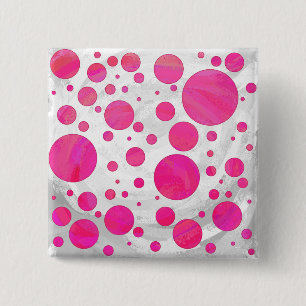 Rosa Passion Polka Dot Mönster Knapp