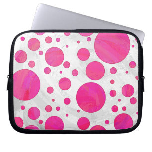 Rosa Passion Polka Dot Mönster Laptop Fodral