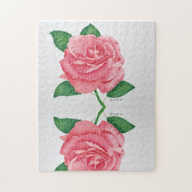 Rosa Passion Puzzle Pussel (Vertikal)