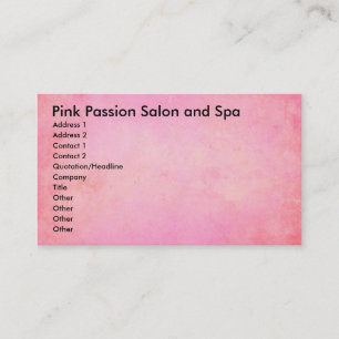Rosa Passion Salon och Spa Visitkort