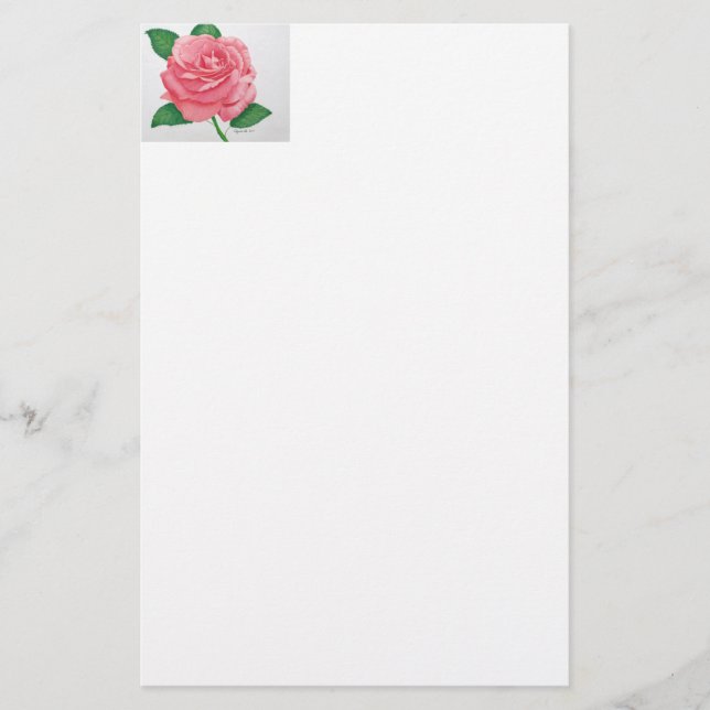 Rosa Passion Stationery Brevpapper (Framsida)