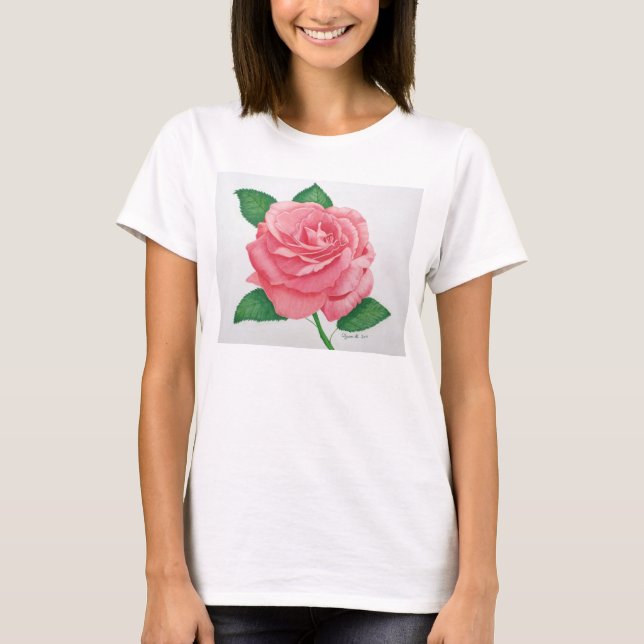 Rosa Passion Women's Hanes T-Shirt (Framsida)