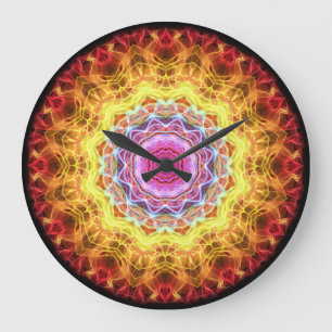 Rosa passionkaleidoscope stor klocka