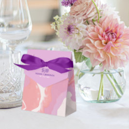 Rosa Pastel Abstrakt Art Bröllopsruta Presentaskar