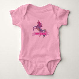 Rosa Pastel Abstrakt Unicorn Silhouette T Shirt