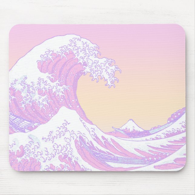 Rosa Pastel Aesthetic Underbar Wave Musmatta (Framsidan)