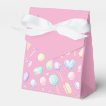 "Rosa Pastel Balloon and Heart Favor Box"