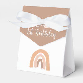 Rosa Pastel Boho Rainbow 1:a födelsedagen Presentaskar