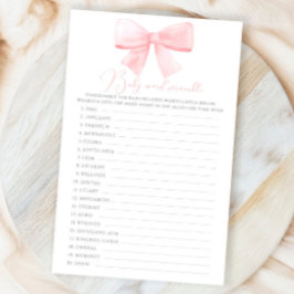Rosa Pastel Bow Baby Ord Scramble Game