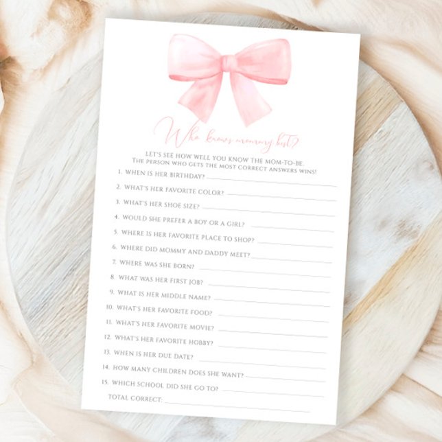 Rosa  Pastel Bow som känner Mammans bästa spel (Skapare uppladdad)