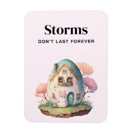 Rosa Pastel Bunny & Egg House Encouragement Magnet