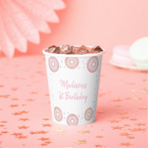 Rosa Pastel Donut Sweet en Birthday