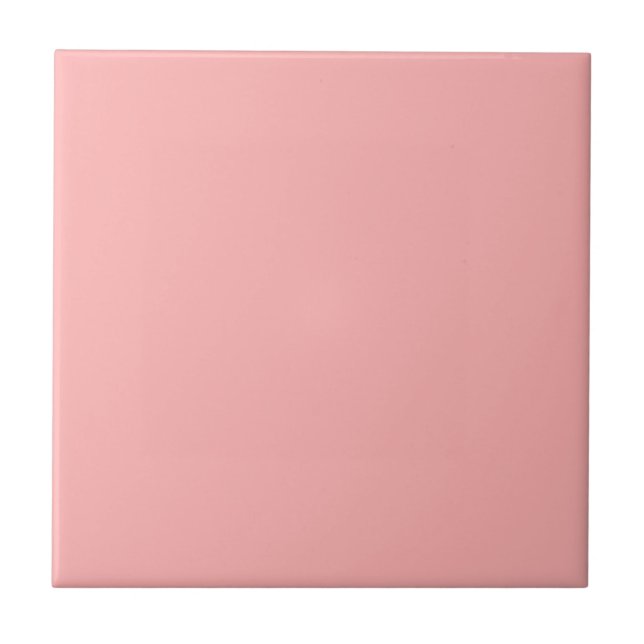 Rosa Pastel Färg Solid Plain Kakelplatta (Framsidan)