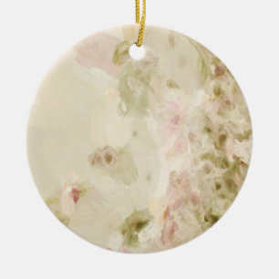 Rosa Pastel Flowers Julgransprydnad Keramik
