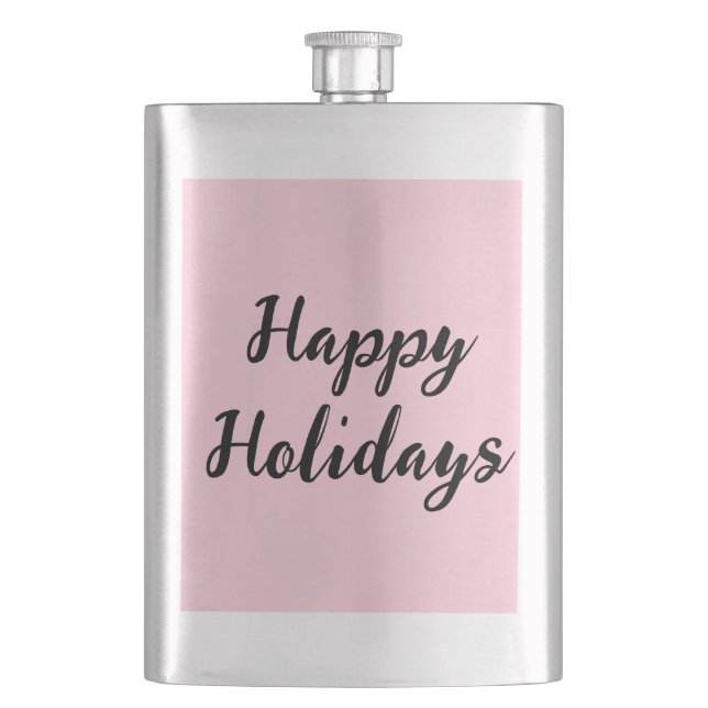 Rosa pastel glad helg julklapp, enkelt stilistil fickplunta (Framsidan)