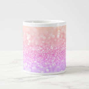 Rosa pastel gnistra kaffe te mugg jumbo mugg