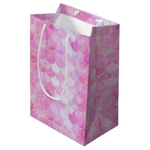 Rosa Pastel & Guld Shimmer Sjöjungfru Mönster