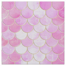 Rosa Pastel & Guld Shimmer Sjöjungfru Mönster