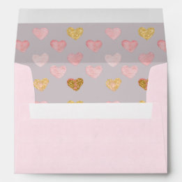 Rosa Pastel Heart Lining Anpassningsbar