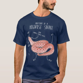 Rosa Pastel Hognos Snake Anatomy T Shirt