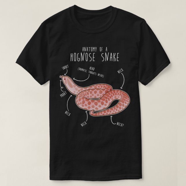 Rosa Pastel Hognos Snake Anatomy T Shirt (Design framsida)