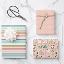 Rosa Pastel jul Vibe Gift Wrap