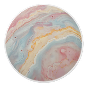 Rosa Pastel Marble Mönster Knopp