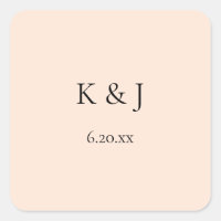  Rosa Pastel Monogram & Date