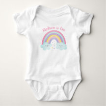 Rosa Pastel Rainbow Clouds första födelsedag