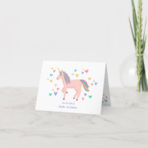 Rosa Pastel Rainbow Unicorn Kids Personal
