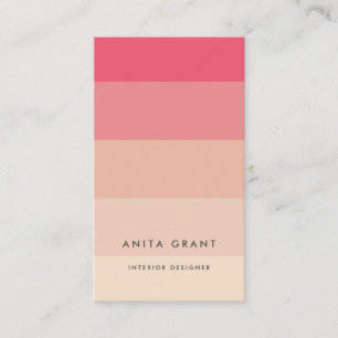 Rosa pastel rand lodrät visitkort
