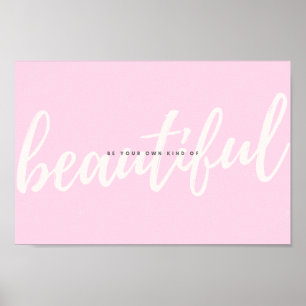 Rosa Pastel-skript, vacker Motiveringsot Poster