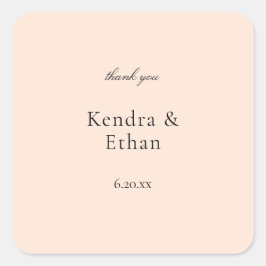  Rosa Pastel-Tack Fyrkantigt Klistermärke