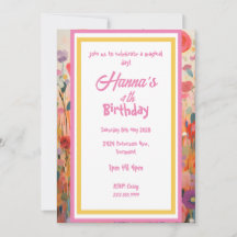 Rosa Pastel Unicorn Foldad Hälsning