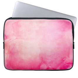 Rosa Pastel Watercolor-Blommigt Laptop Fodral