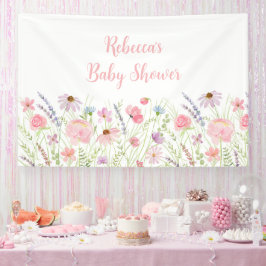 Rosa Pastel Wildbloms Meadow Baby Shower