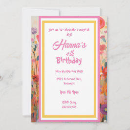 Rosa Pastell Enhörning Vikad Hälsning Inbjudningar