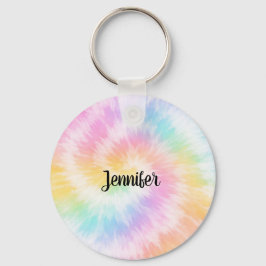 Rosa Pastell Tie Dye Girlaktig Chic Nyckelring