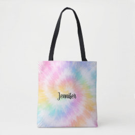 Rosa Pastell Tie Dye Girlaktig Chic Tygkasse