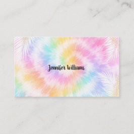 Rosa Pastell Tie Dye Girlig Chic Visitkort