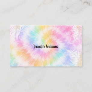 Rosa Pastell Tie Dye Girlig Chic Visitkort