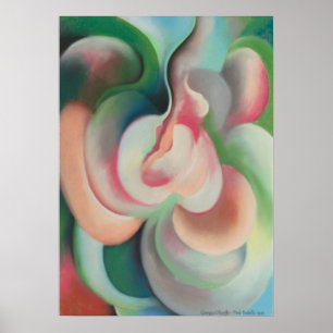 Rosa Pastelle av Georgia O'Keeffe - Abstraction Poster