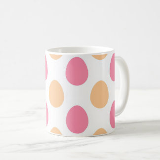 Rosa pastellfärgade påskägg i persikofärg mönster kaffemugg
