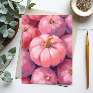 Rosa Pastellpumpa Halloween Helg Vykort
