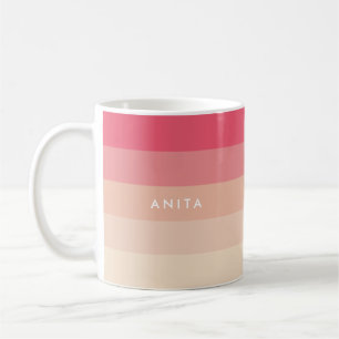 Rosa pastellrandar kaffemugg